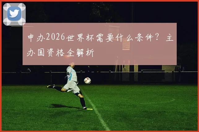 申办2026世界杯需要什么条件?主办国资格全解析